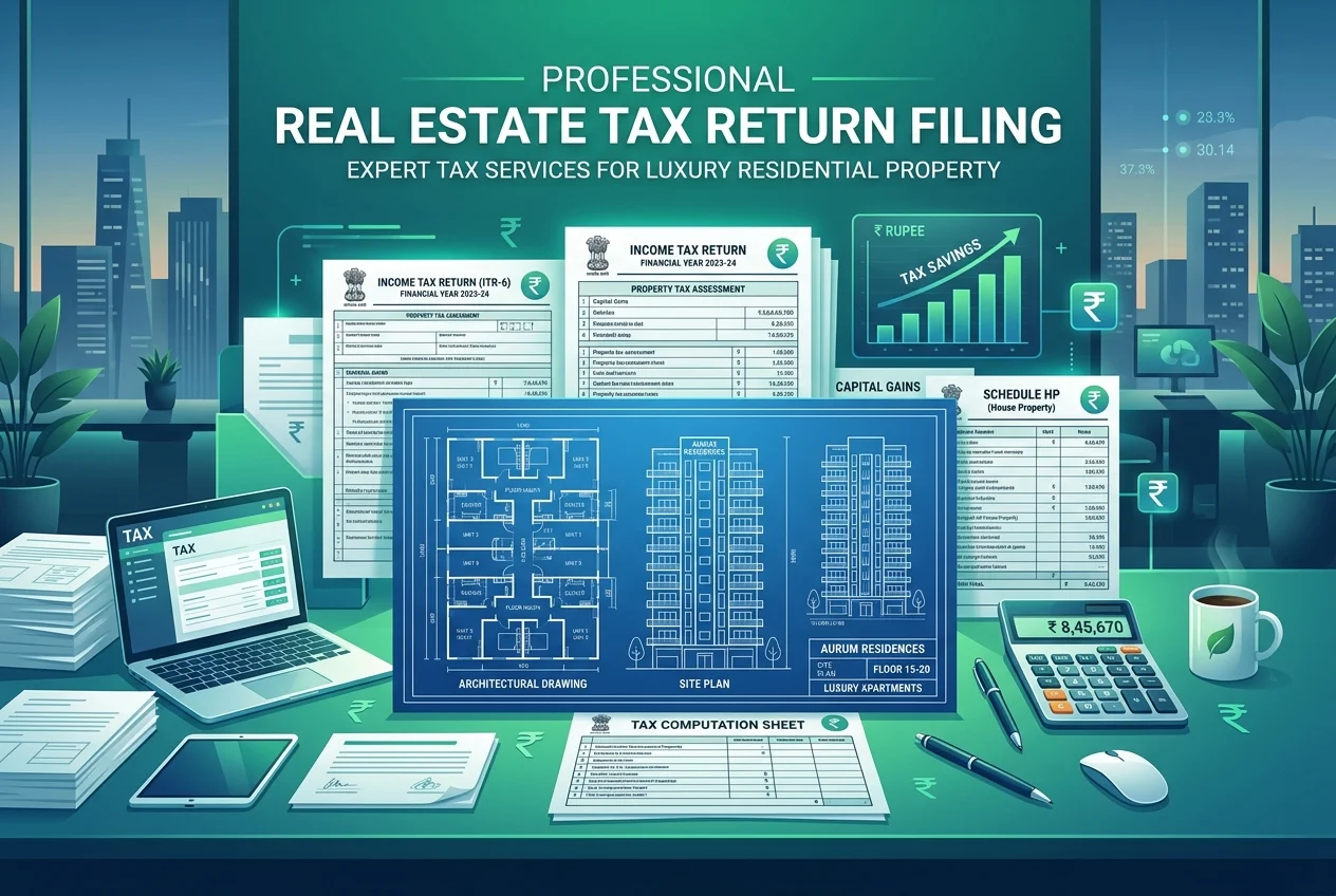 Real estate tax return filing services for property owners and developers in India