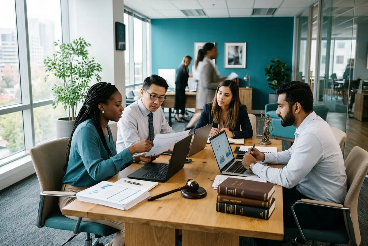 MYOB for Legal Business accounting team reviewing law firm trust and billing reports