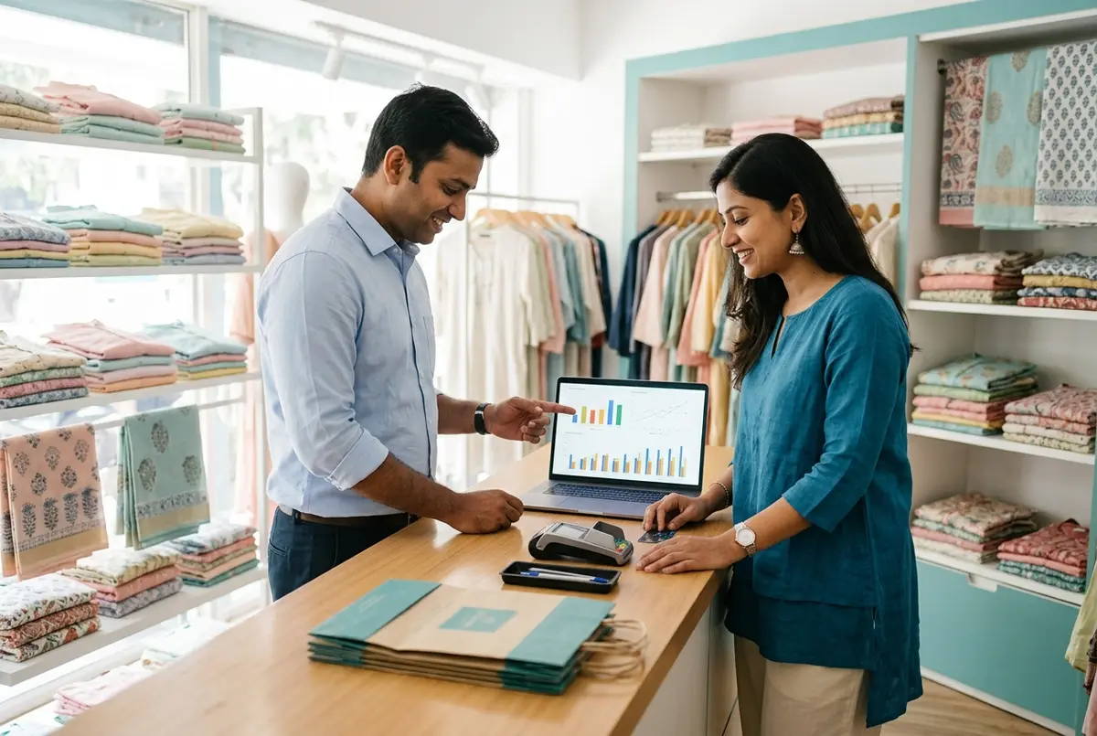 Xero Certified advisor and boutique team reviewing retail business accounts