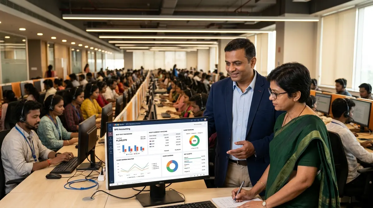 Zoho Books Certified advisor and BPO accounting team managing delivery center seat margins