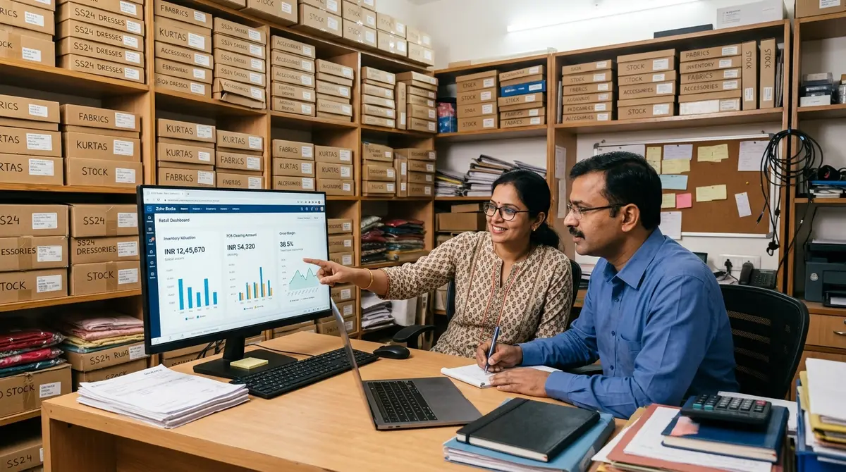 Zoho Books Certified advisor and retail accounting team managing store inventory and POS ledgers